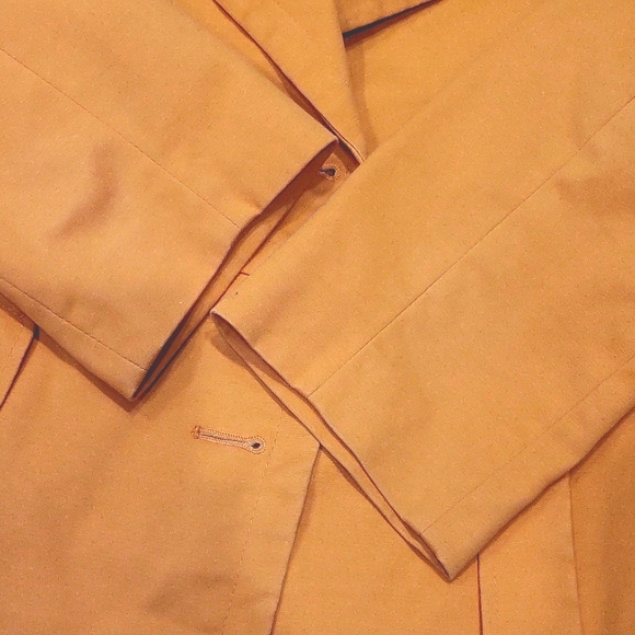 EUC Rafaella Petite women's orange cotton blended blazer jacket coat, M - Picture 11 of 11